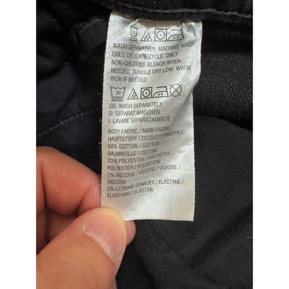 Denim & Co. Signature Regular Black Perfect Flex Trouser Jean Dark Grey Wash 18 - Picture 10 of 13